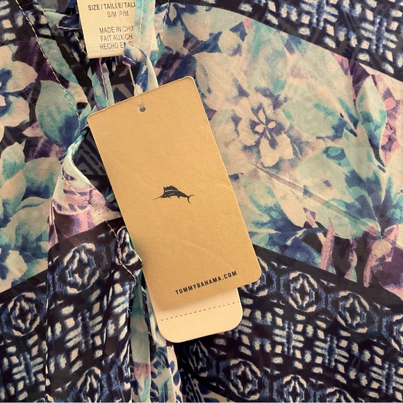 Tommy Bahama Aquapetals Lace Up Tunic - NWT - Size S/M - Picture 10 of 13